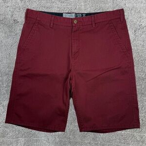 Men’s Free World Maroon Chino Skate Shorts Size 36
